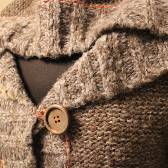 💛FREE PEOPLE Button Hoodie Knit Sweater - Picture 3 of 7